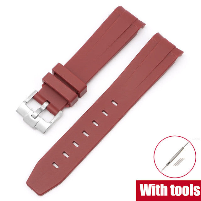 weinrot Silikon Armband für MoonSwatch