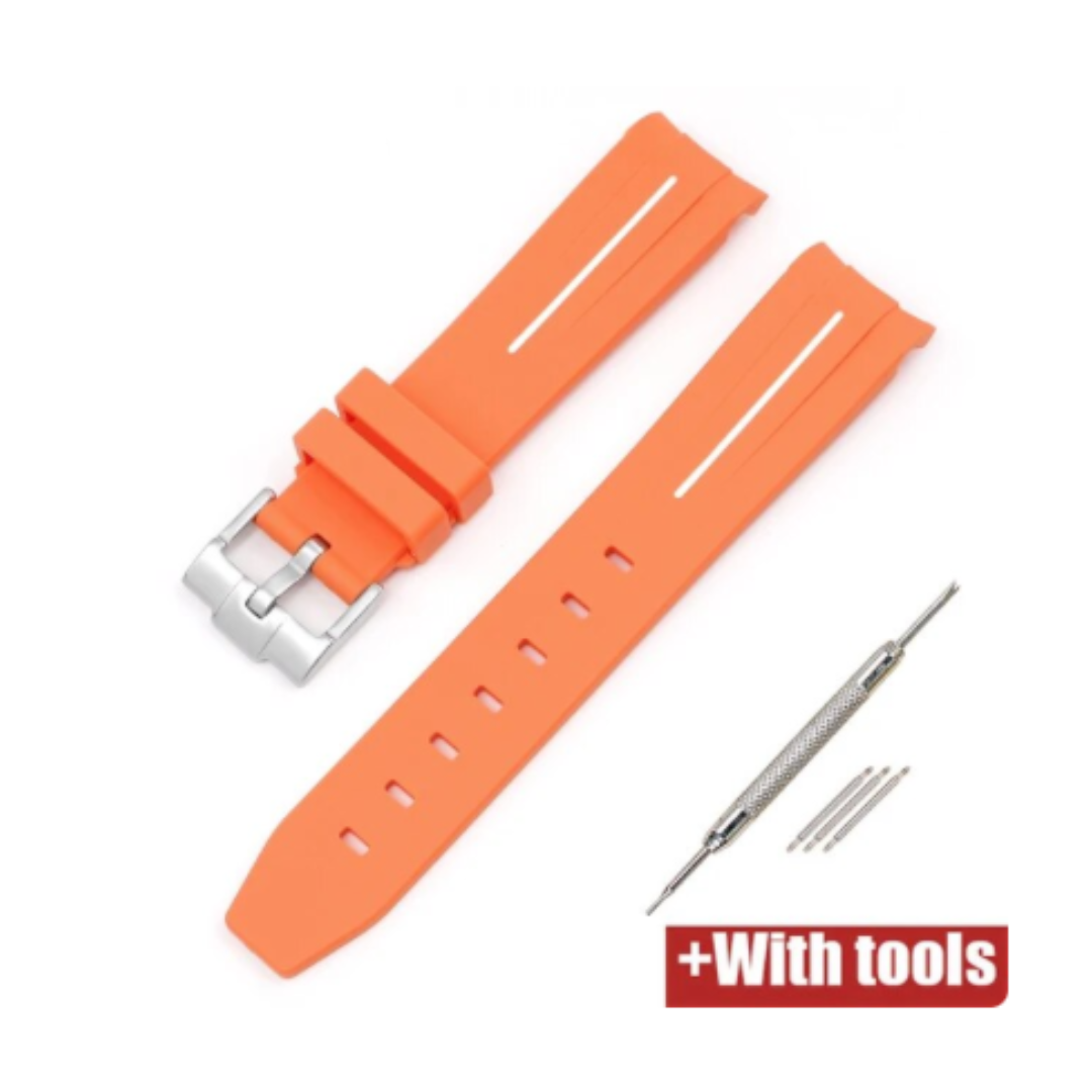 orange Silikon Armband für MoonSwatch