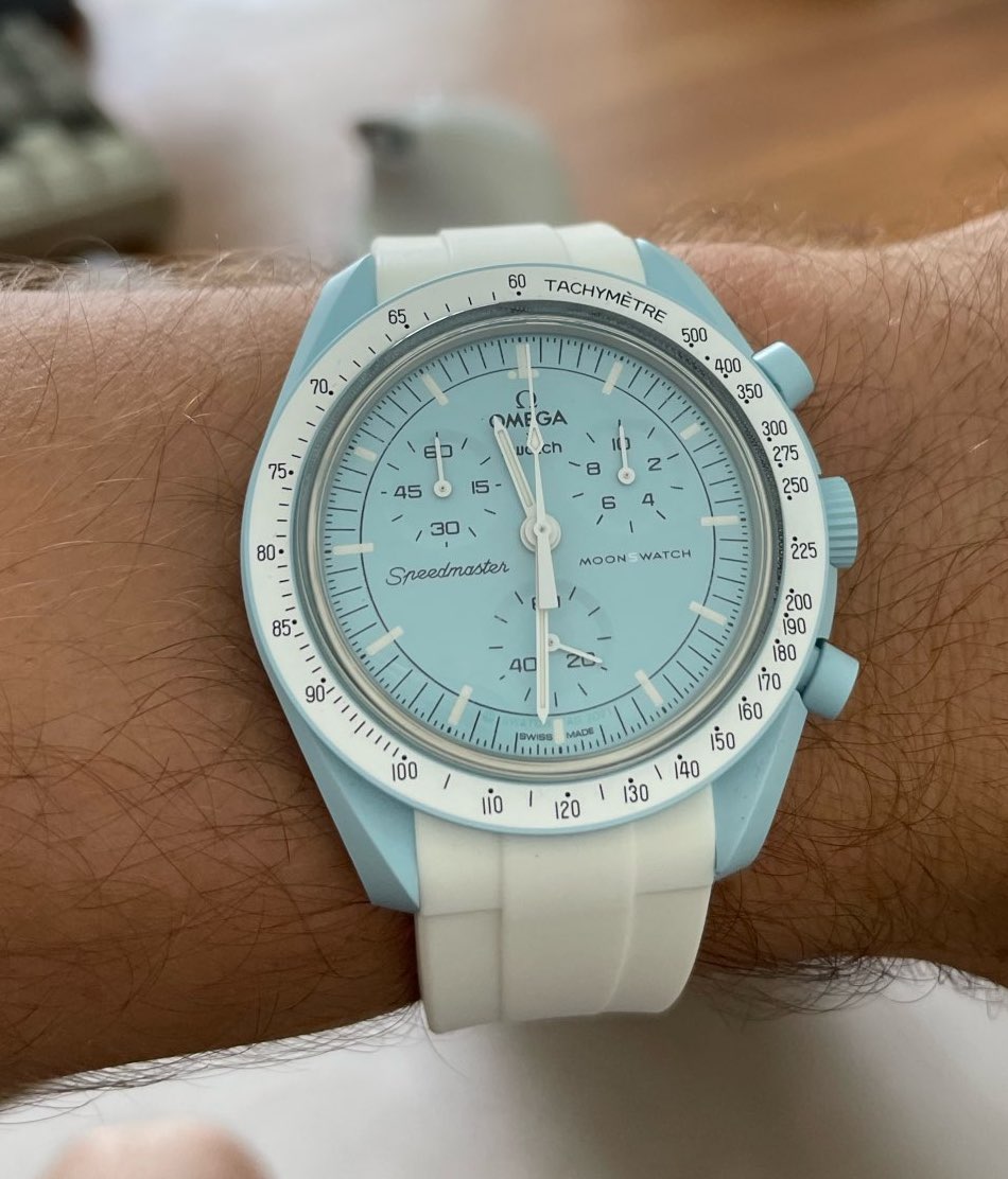 weiß Silikon Armband für MoonSwatch