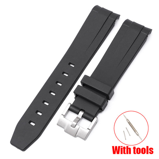 schwarz Silikon Armband für MoonSwatch
