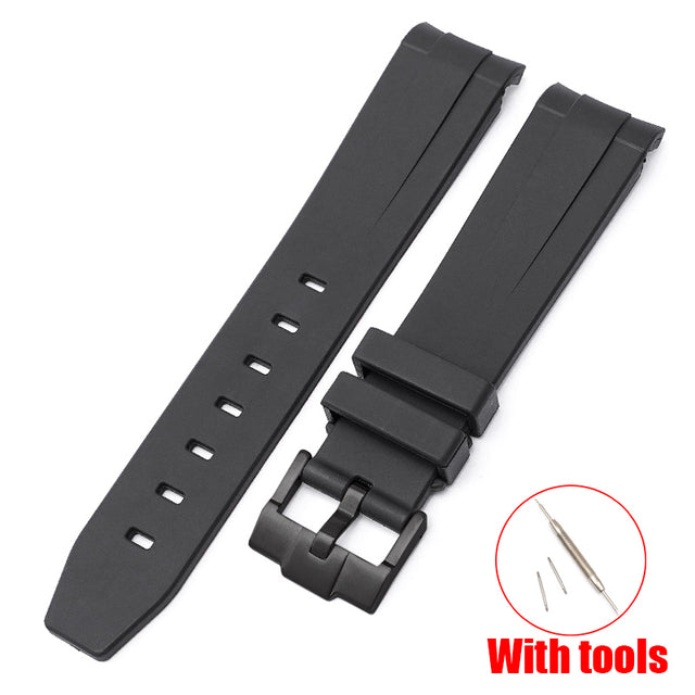 schwarz Silikon Armband für MoonSwatch