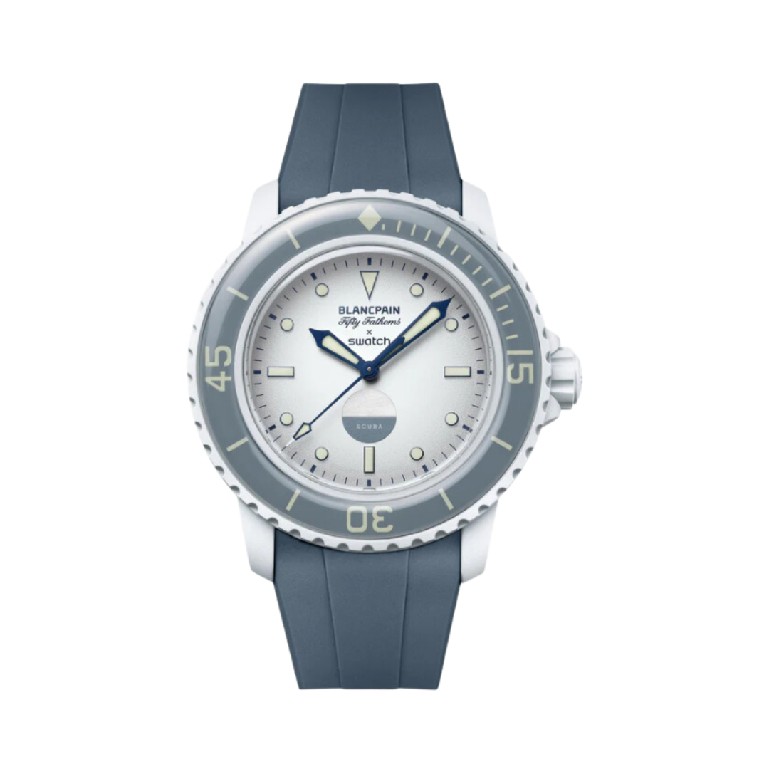 grau Silikon Armband für Blancpain X Swatch (Frosted Collection)